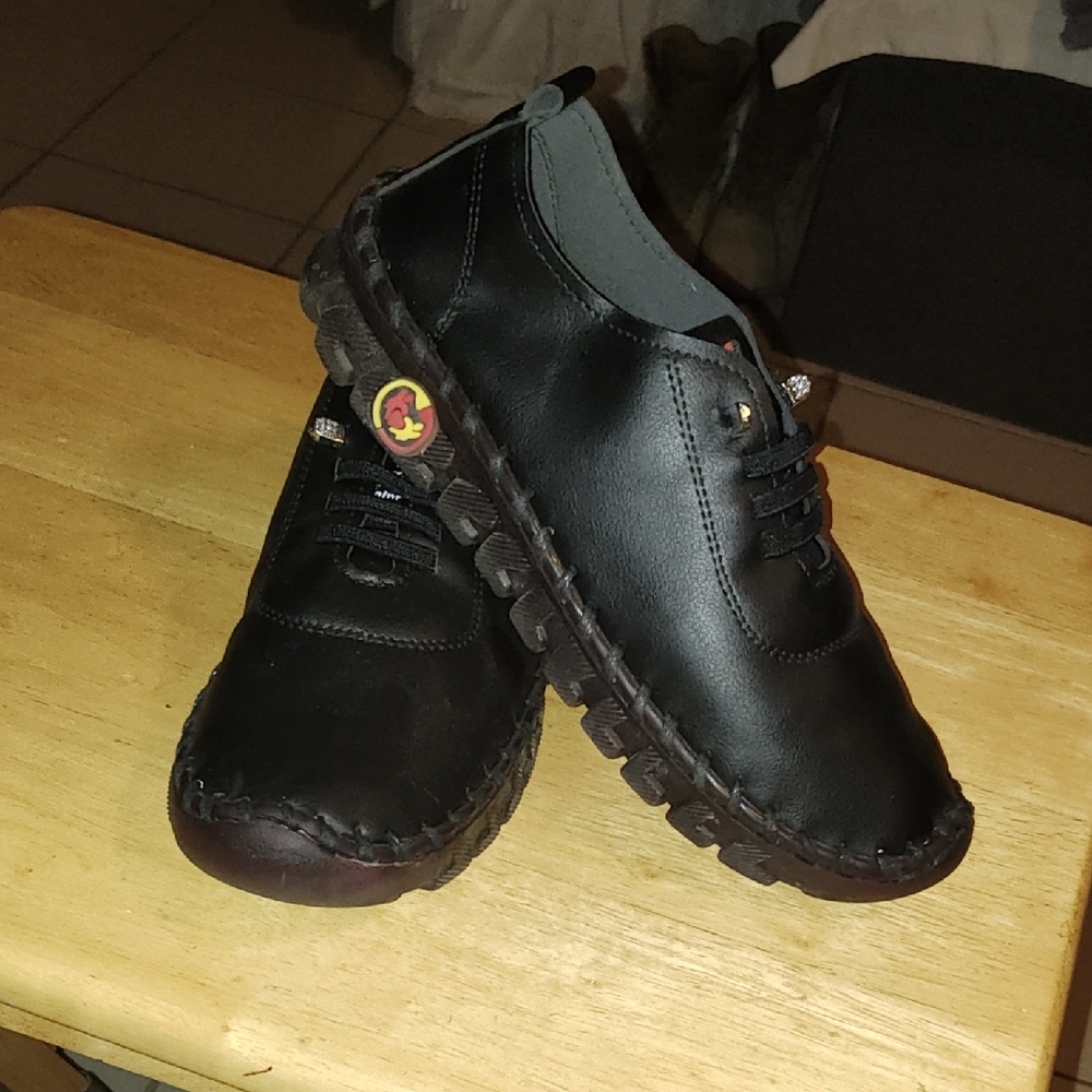 Black Faux Leather  Shoes